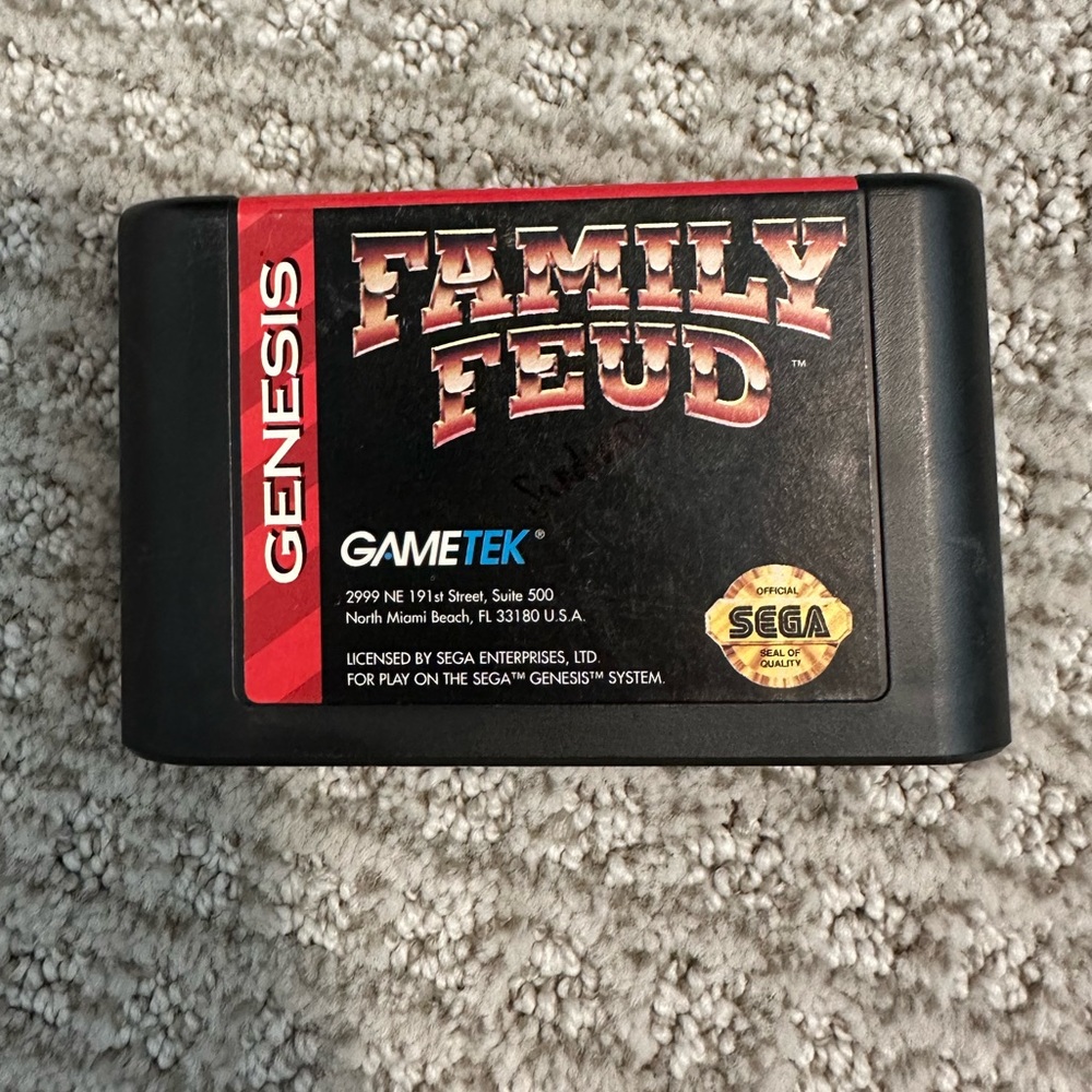 Gametek sega genesis family feud video game